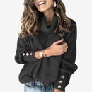 Dame langærmet turtleneck sweater