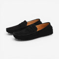 Slip-on sko med rund snude og skridsikker sål
