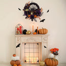Halloween Wreath with Spiderweb and Roses