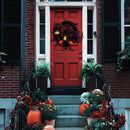 Halloween Wreath with Spiderweb and Roses
