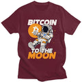 Darren kortærmet T-shirt med iøjnefaldende Bitcoin-grafik