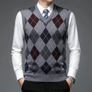 Franz - Ternede sweater med V-hals Ærmeløs design og