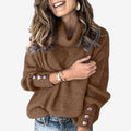 Dame langærmet turtleneck sweater