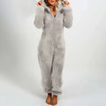 Nila teddy jumpsuit med hætte