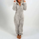 Nila teddy jumpsuit med hætte