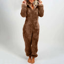 Nila teddy jumpsuit med hætte