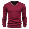 Henry slim fit V-hals sweater med lange ærmer