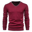 Henry slim fit V-hals sweater med lange ærmer