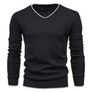Henry slim fit V-hals sweater med lange ærmer