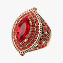 Liama – Boho vintage ring med mørkt midterstykke