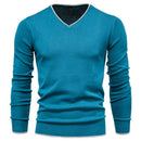 Henry slim fit V-hals sweater med lange ærmer