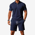 Mænds 2-dels Polo T-shirt og Shorts Sæt
