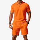 Mænds 2-dels Polo T-shirt og Shorts Sæt