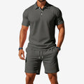 Mænds 2-dels Polo T-shirt og Shorts Sæt