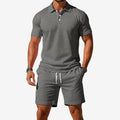 Mænds 2-dels Polo T-shirt og Shorts Sæt