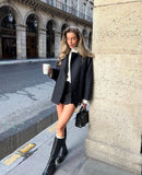 Eliza oversized frakke i uldblanding