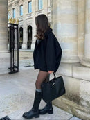 Eliza oversized frakke i uldblanding