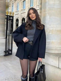 Eliza oversized frakke i uldblanding