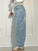 Christine - Casual jeans med flere lommer og en løs pasform