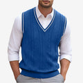 Herre Ribbet Vest med V-Hals