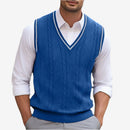 Herre Ribbet Vest med V-Hals