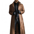 Lang Henry lædertrenchcoat