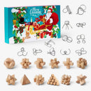 Questmas - Adventskalender med 24 puslespil i metal og træ