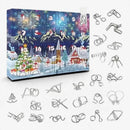 Questmas - Adventskalender med 24 puslespil i metal og træ