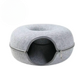 Donut-katteseng med tunnel i dobbeltlag