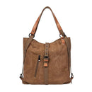 Imani - Rummelig konvertibel skuldertaske med rygsækfunktionalitet