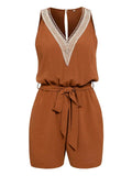 Solene - Alsidig jumpsuit med V-udskæring og blonder