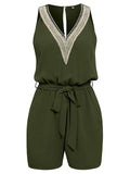 Solene - Alsidig jumpsuit med V-udskæring og blonder
