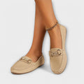 Luna - Slip-on loafers med afrundet tå og kædedetalje