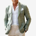 Herre Slim Fit Blazer med Knaplukning