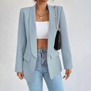 Lina - Dame blazer slim fit med klaplommer