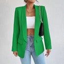 Lina - Dame blazer slim fit med klaplommer