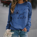 Ava – Klassisk langærmet sweatshirt med rund hals