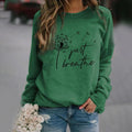 Ava – Klassisk langærmet sweatshirt med rund hals