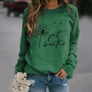 Ava – Klassisk langærmet sweatshirt med rund hals