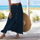 Olivia - Elegant maxi nederdel med knapdetalje og løs