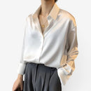 Dame Bluse med Frontknapper og Lange Ærmer