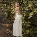 Lily - Dame bodycon jumpsuit med spaghettistropper & V-hals