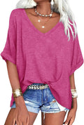 Janice - Oversized T-shirt med dyb V-hals