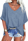 Janice - Oversized T-shirt med dyb V-hals