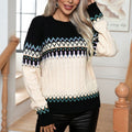 Quinn langærmet sweater med rund halsudskæring og unikt