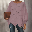 Dame Oversized Hulfærdig Strik Sweater