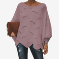 Dame Oversized Hulfærdig Strik Sweater