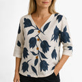 Eliana – Bluse med korte ærmer og blomsterprint