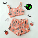 Lina - Halloween Pyjamasæt med Spøgelsesmønstre