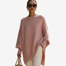 Dame Oversized Strikbluse med Flagermusstropper